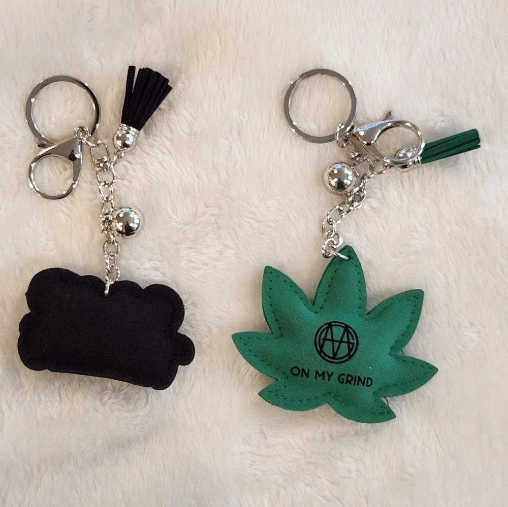 Weed Plant Keychain Bag Charm